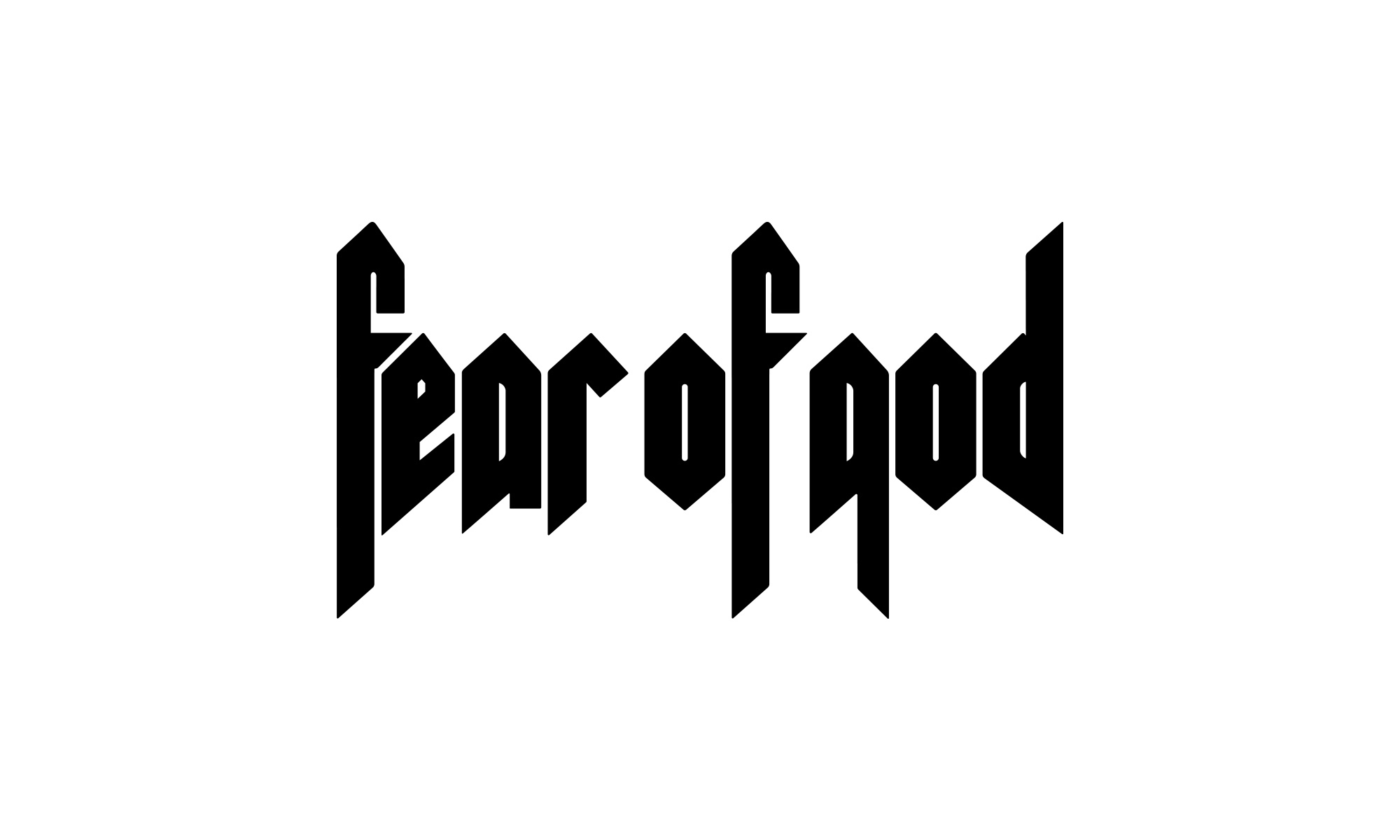 fear of god 的 logo 设计,以及与 vans 联名的图案设计