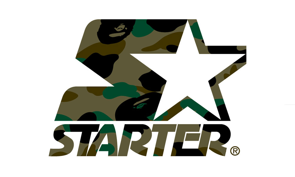 围绕a bathing ape 经典的迷彩元素以及starter logo 展开设计,将上个