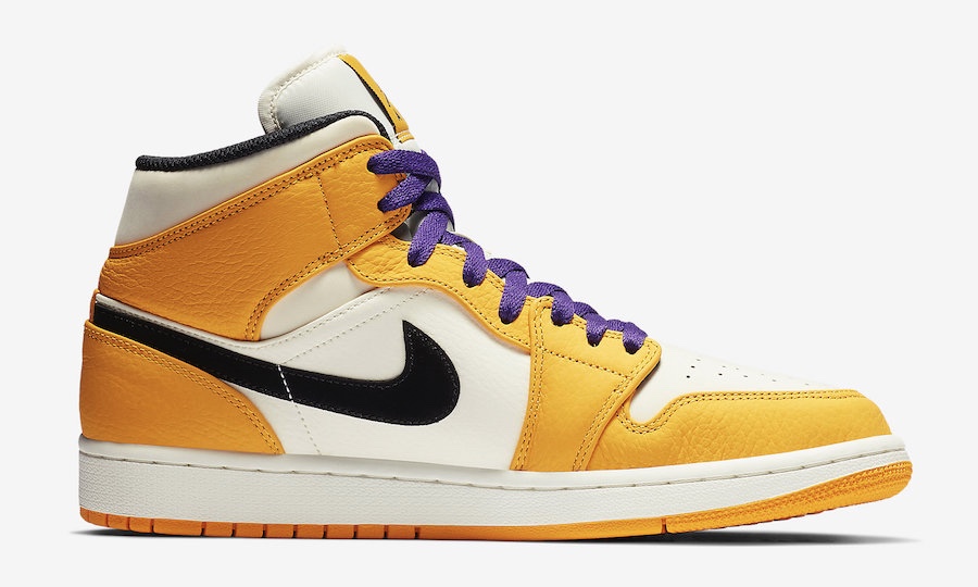 经典紫金配色 air jordan i mid"lakers"曝光