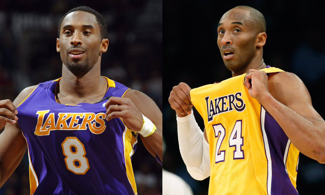 史上第一人,洛杉矶湖人队将退役科比 8 & 24 两球衣号码