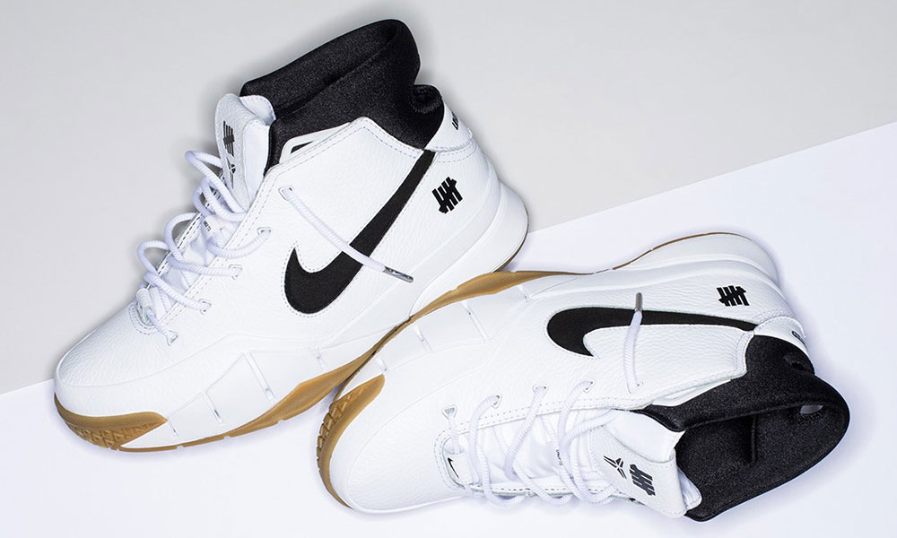 近赏undefeated x nike kobe 1 纯白配色