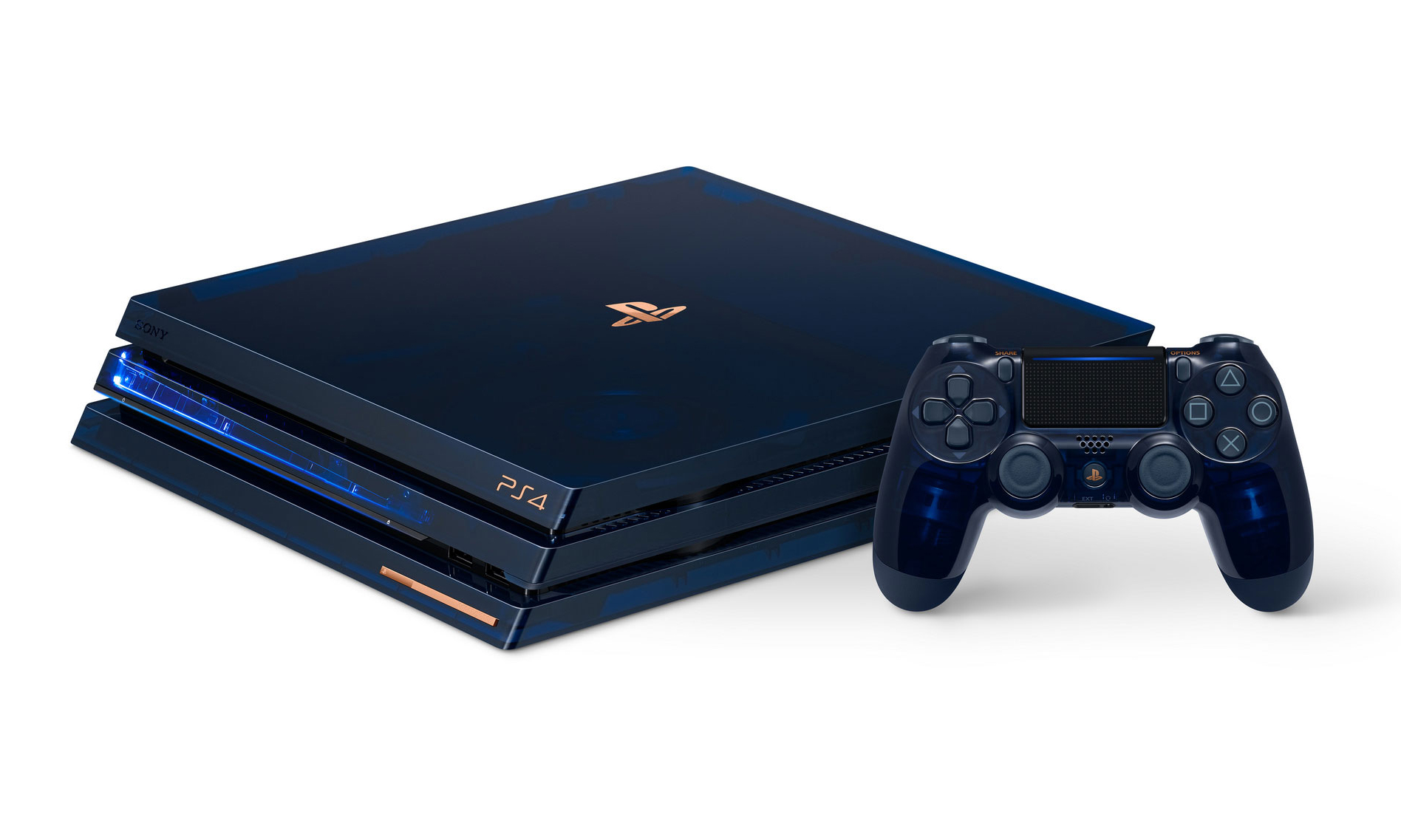 5 亿台纪念限定版,sony 半透明 ps4 pro 游戏机即将发售