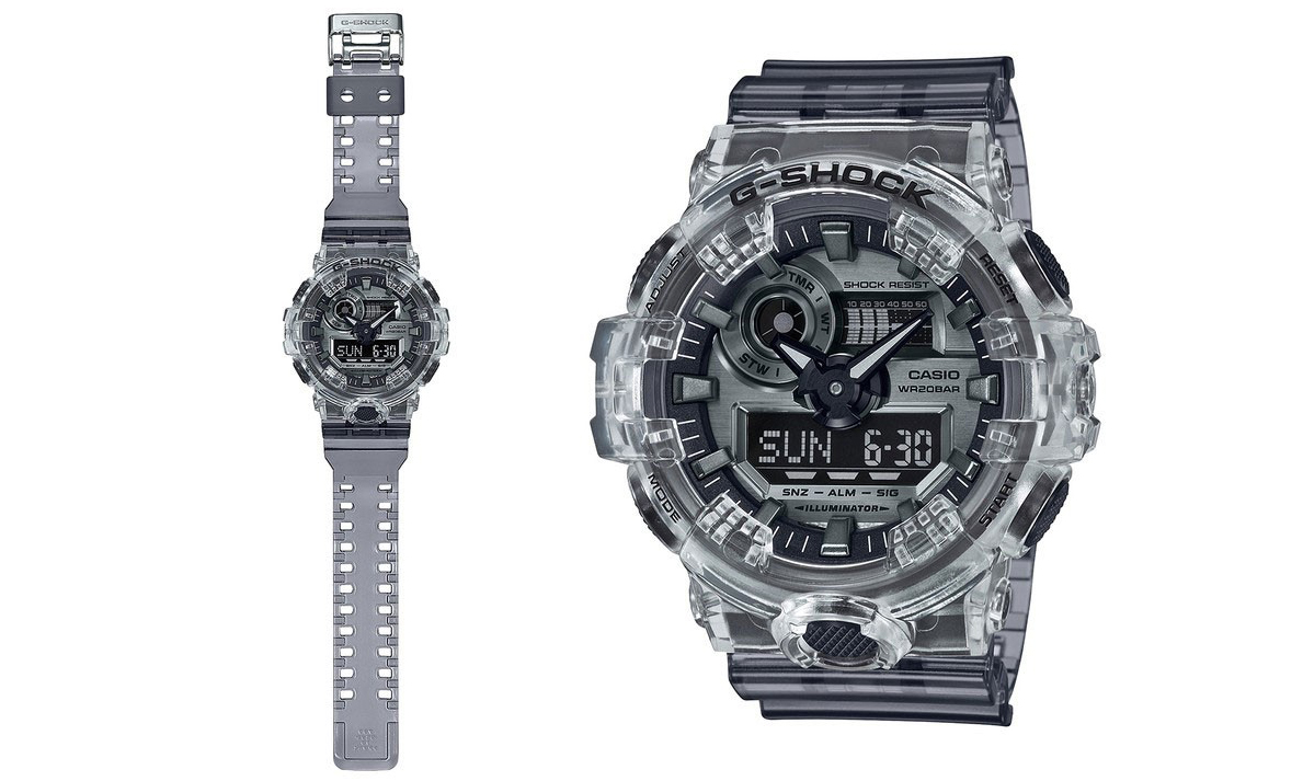casio 推出透明版 g-shock 系列 "clear skeleton"