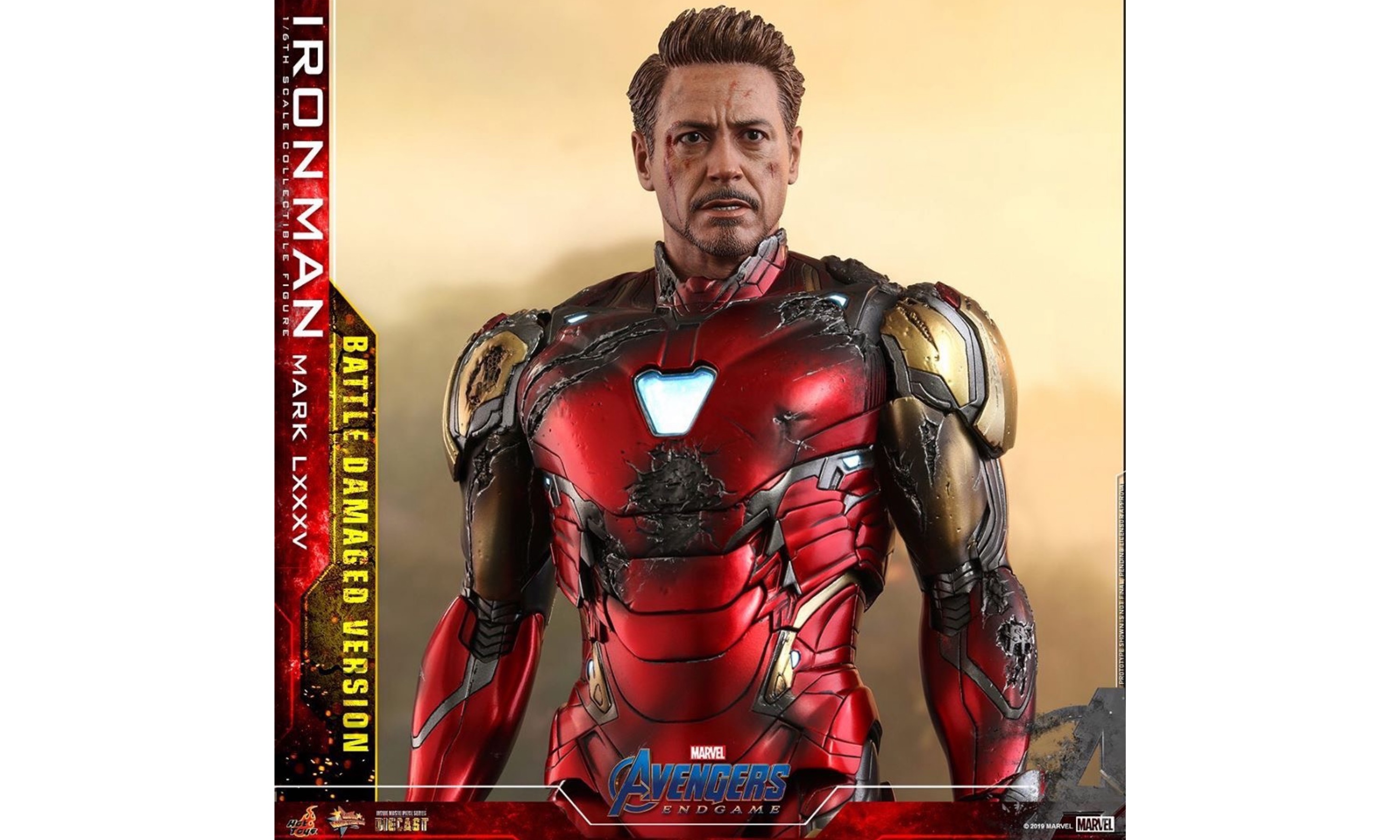 大动作不断,hot toys 推出 1:6 钢铁侠 mark lxxxv 战损版珍藏人偶