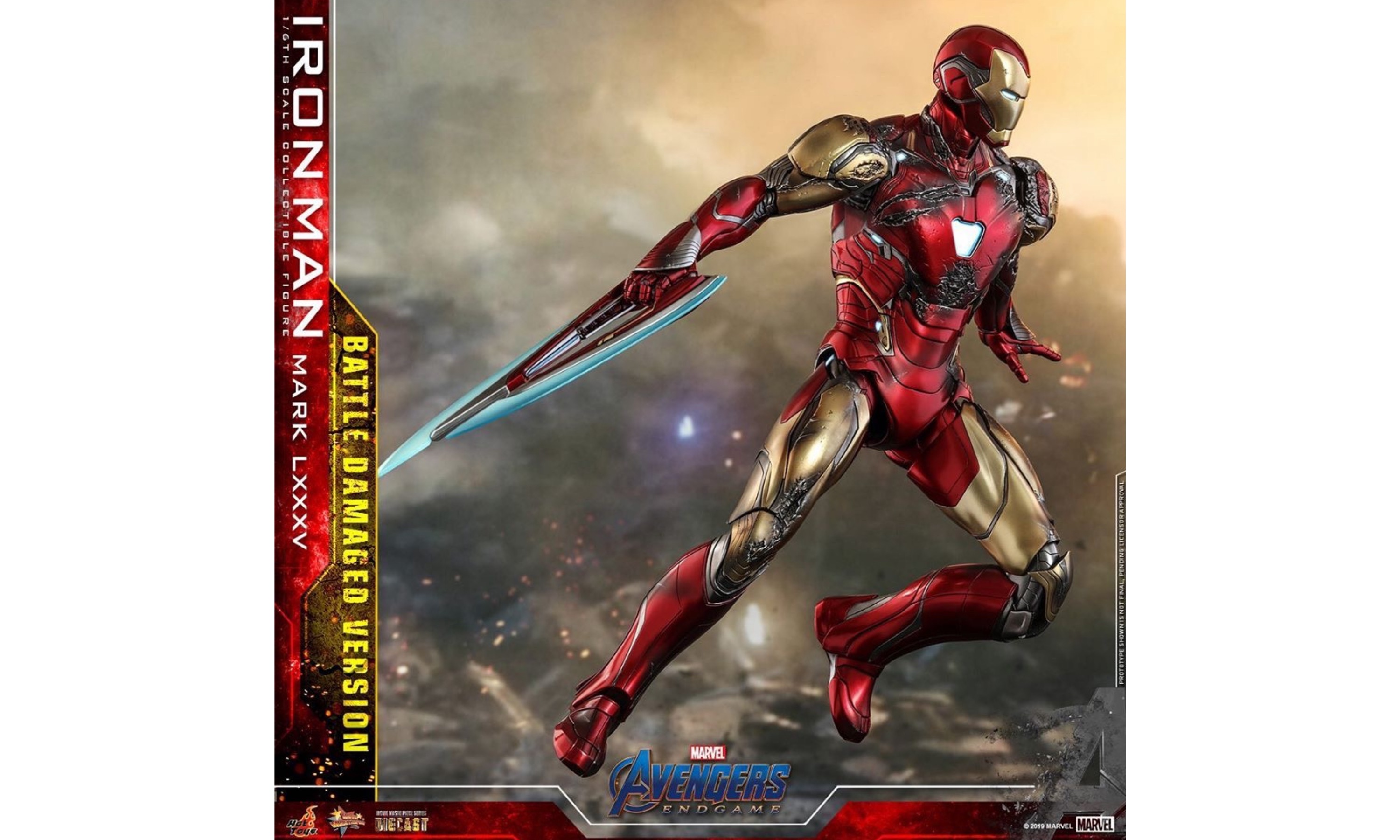 大动作不断,hot toys 推出 1:6 钢铁侠 mark lxxxv 战损版珍藏人偶